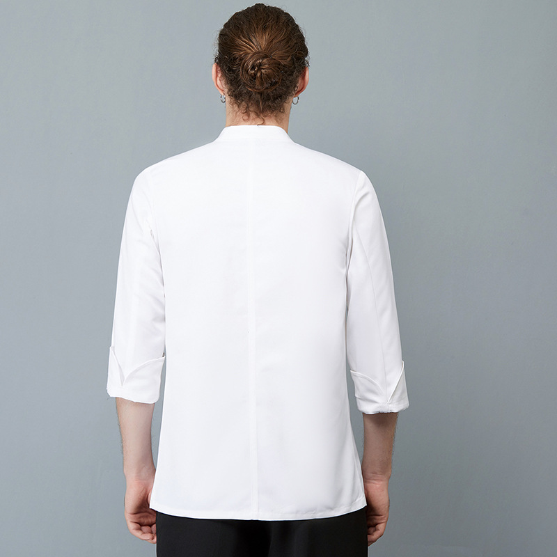 Irder Europe style long sleeve chef blazer uniform free hat