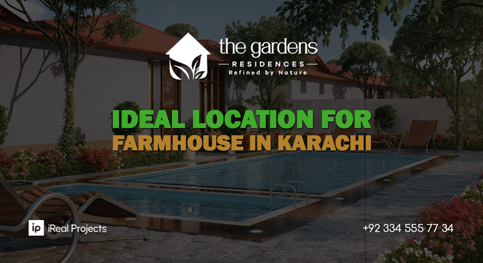 Best Location for Farmhouse in Karachi Gardens Residences iReal