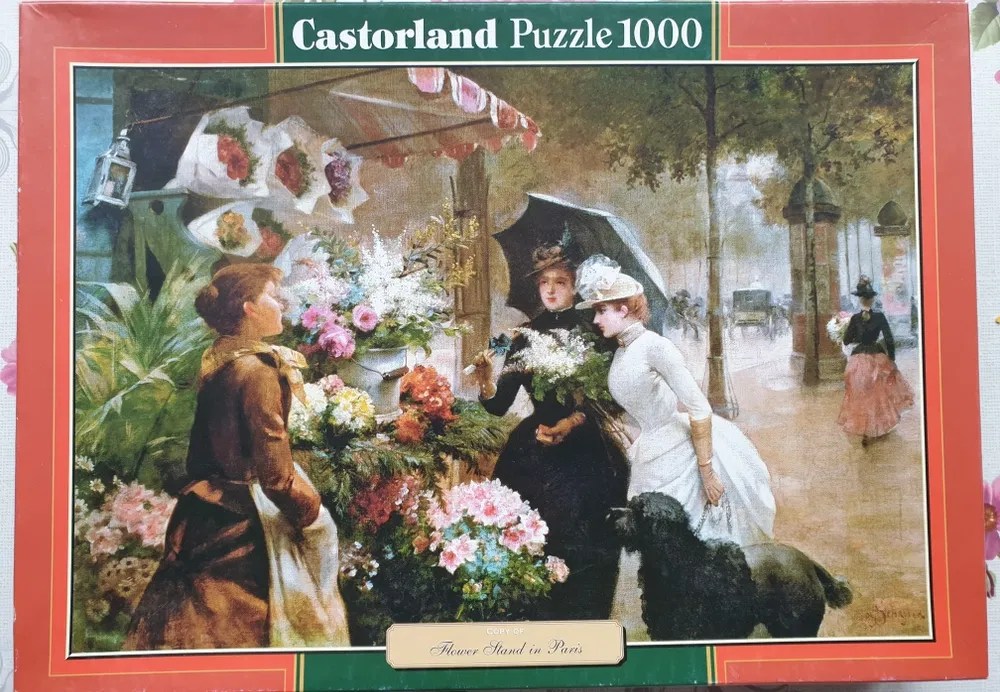 Puzzle 1000 Castorland Flower stand in Paris Zielona Seria Kalisz • OLX.pl