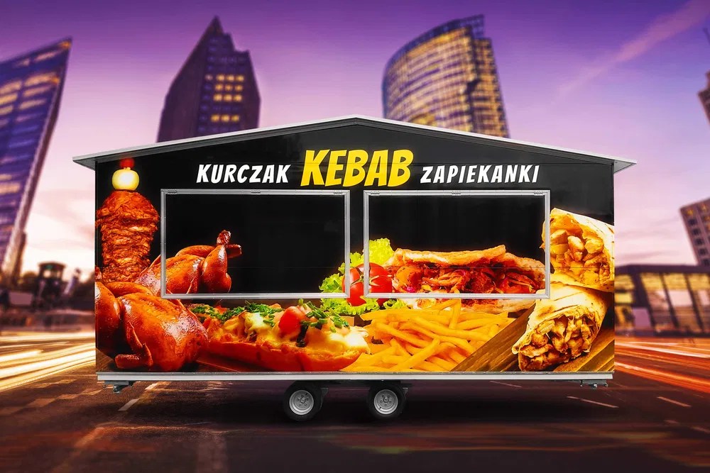 Przyczepa gastronomiczna 4,8m KEBAB od ręki! Pomiechówek • OLX.pl