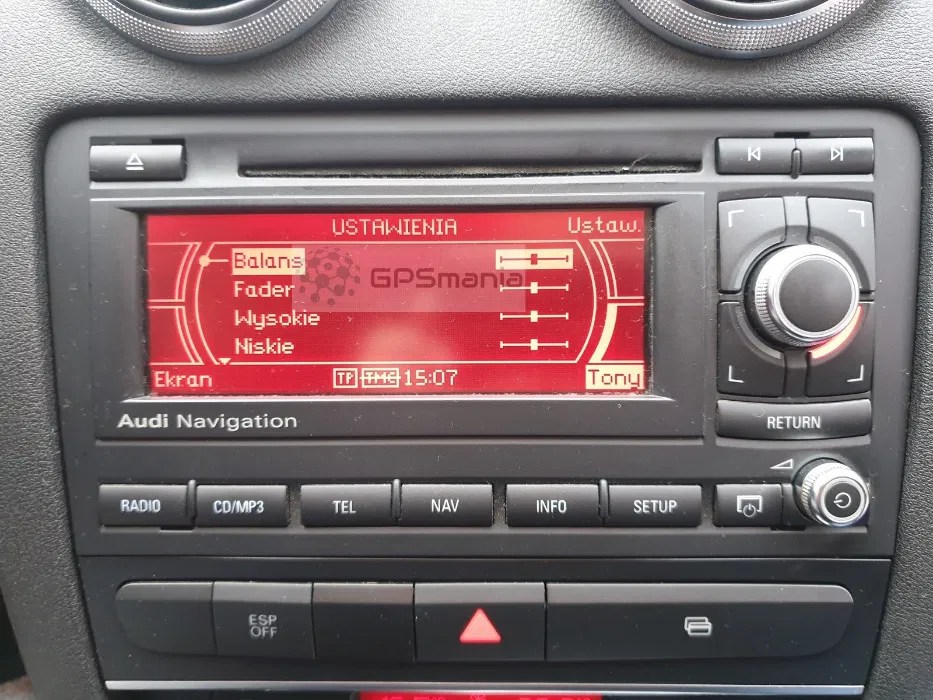 Polskie menu Audi Navigation BNS 5.0 RNS LOW A3 8P A4 B7 TT Seat Exeo