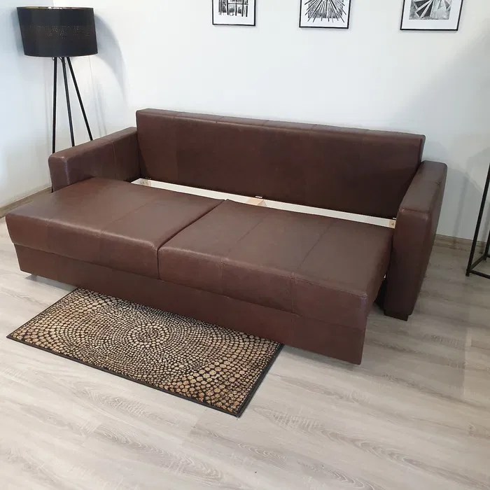 Producent! Sofa, kanapa rozkładana SENATOR, naturalna skóra