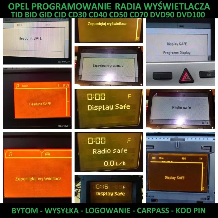 Opel LOCKED Display Safe Radio Safe Headunit wylogowanie MODUŁÓW radia