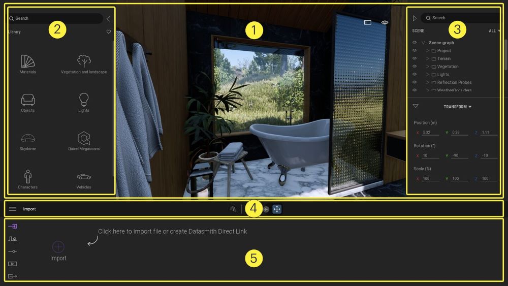 An overview of the Twinmotion user interface Twinmotion Cloud rendering