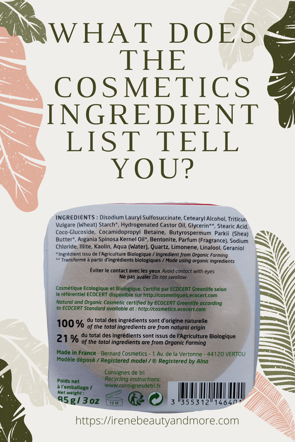 What does the cosmetics ingredient list tell you?