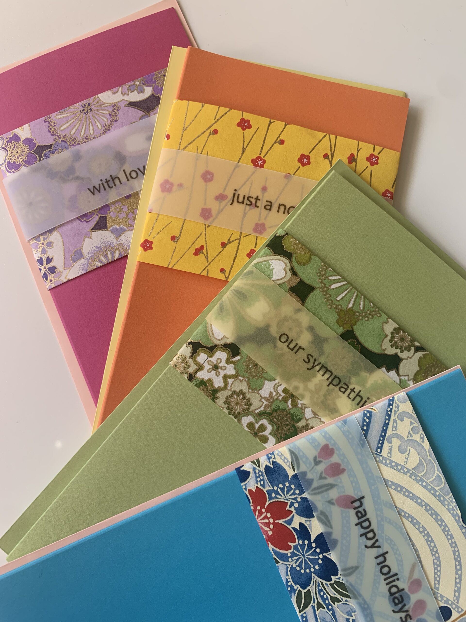BOXED CARDS OBI WRAPPED (Assorted Colors) Irene Shimizu Fine Art
