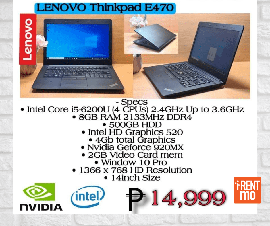 LENOVO Thinkpad E470 - Used - Buy, Rent, Pay in Installments