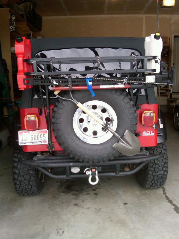 Jeep Shovel Carrier, Spare tire mount, Review