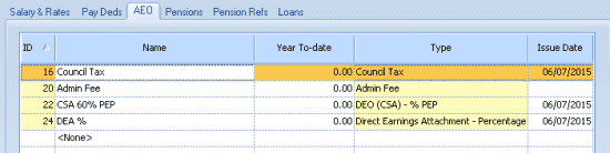 Attachment of Earnings (AEO) Guide Payroll Business/Bureau Payroll IRIS