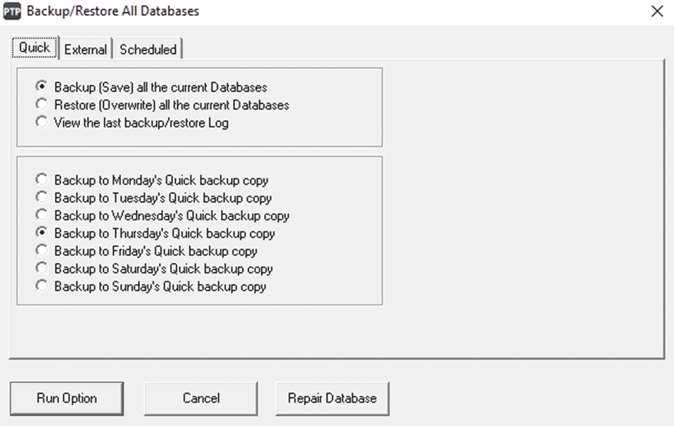 PTP - How to backup PTP Tax Platform | Knowledge Base