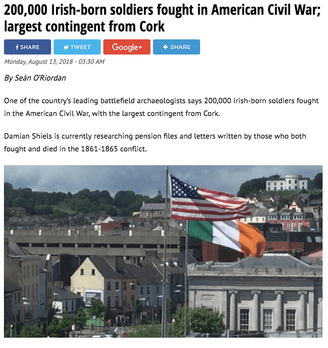Irish Examiner Researching the 200,000 Irishborn Soldiers who fought