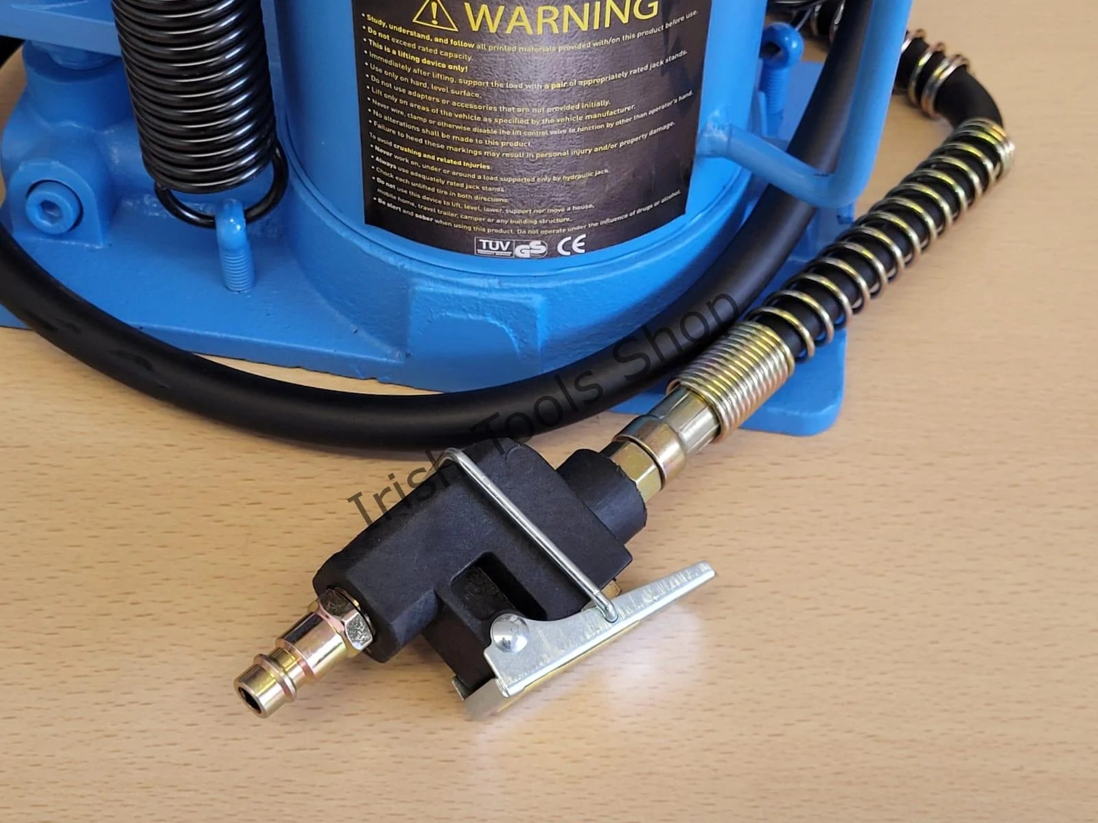 20 Ton Air / Hydraulic Bottle Jack With Wide Base IRISH TOOLS SHOP