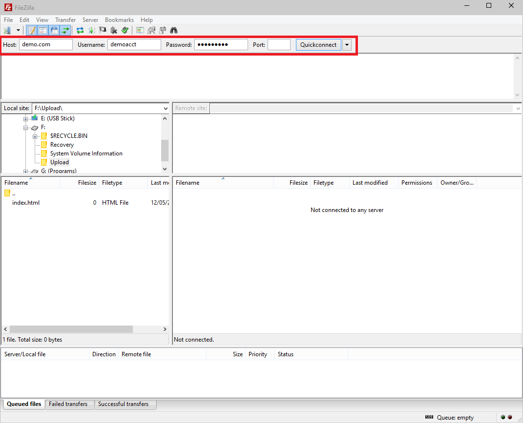 Irish  Servers How do I upload my site in Filezilla?
