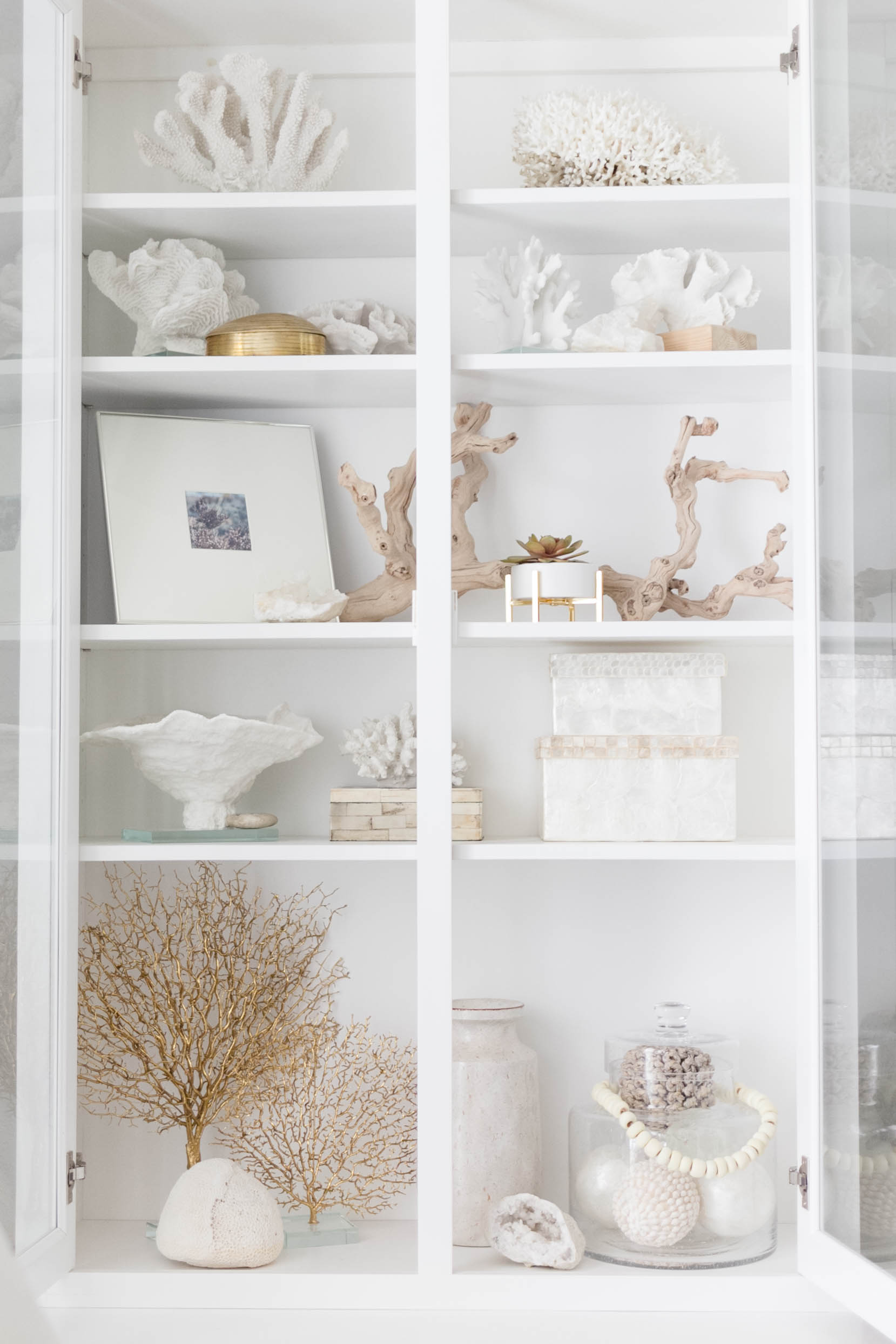 Coastal Bookcase Styling Iris Nacole