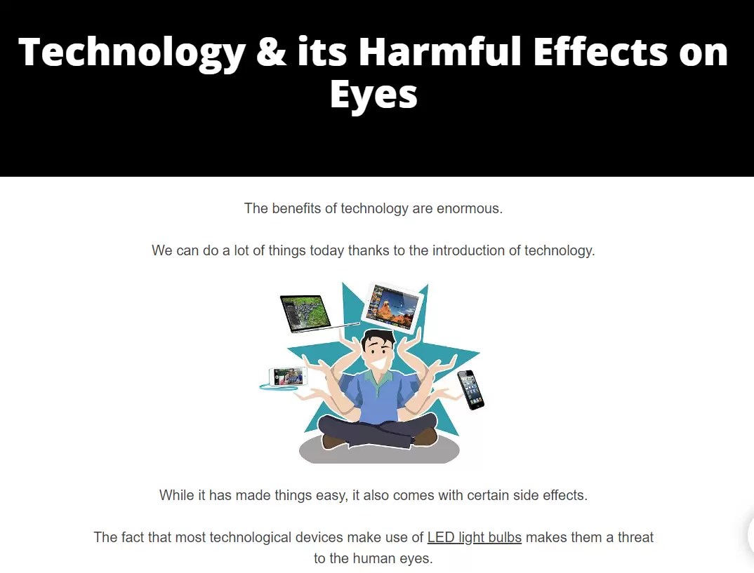 Technology & its Harmful Effects on Eyes IrisTech