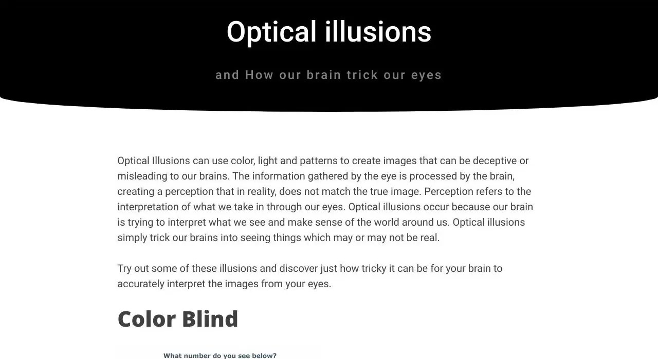 Optical illusions IrisTech