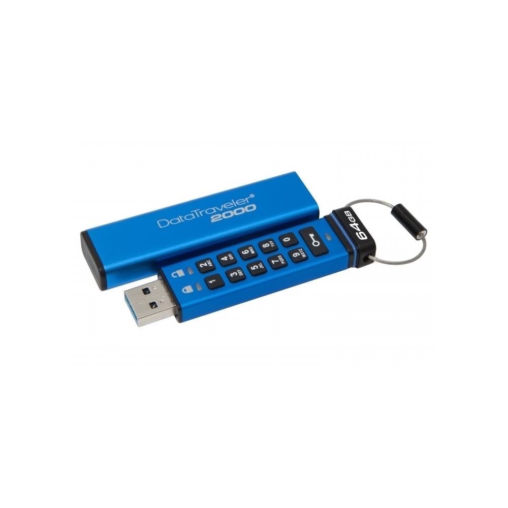 [234H430] Kingston Digital 64GB DT2000 Keypad USB 3.0, 256bit AES