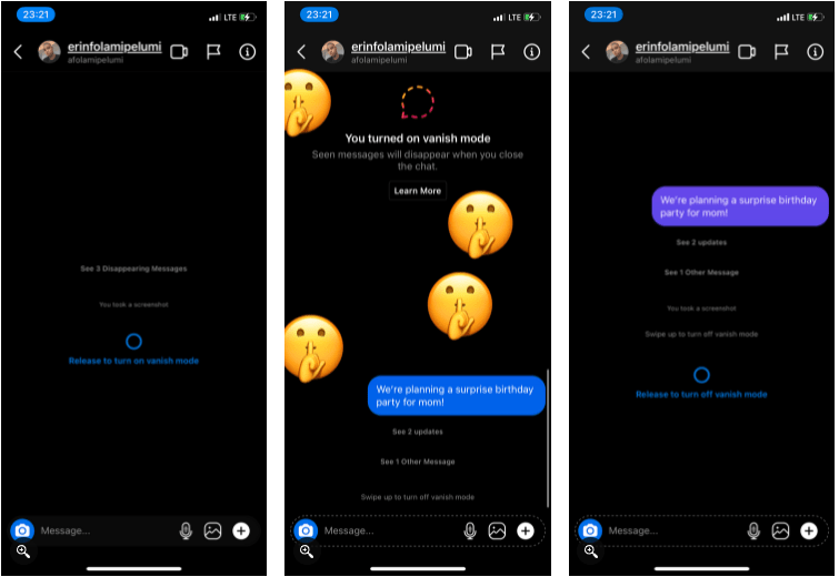 How to Turn on Vanish Mode on Instagram