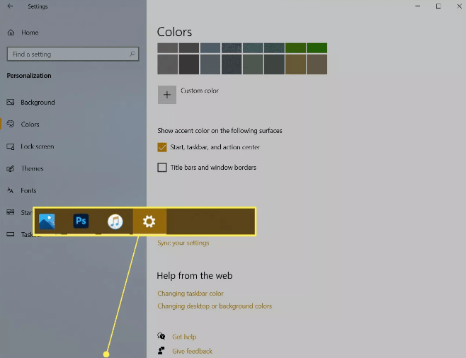 How to Change the Taskbar Color in Windows 10