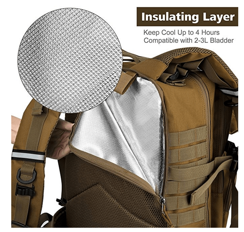 Tactical BackpackTan Rock Rain Sports