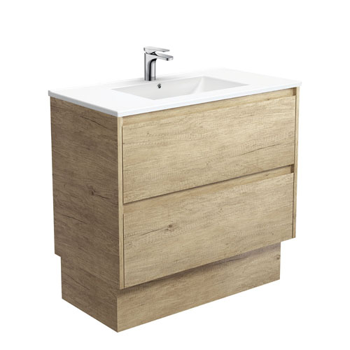 Paint Free Wood Grain 900mm Vanity Unit Bathroom Furniture