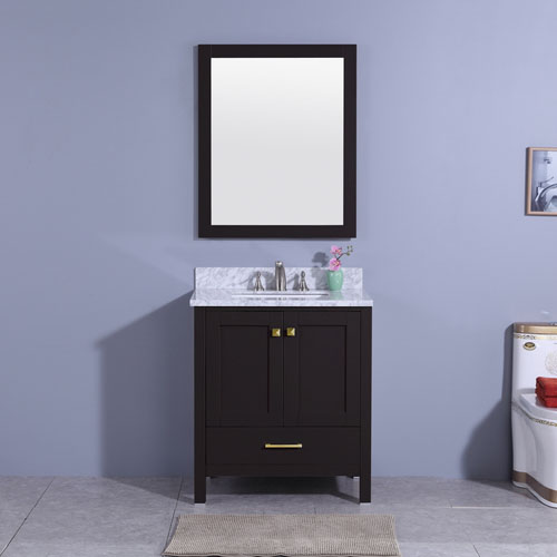 North American Style Bathroom Vanity Unit Matt Black Iroga Vanities