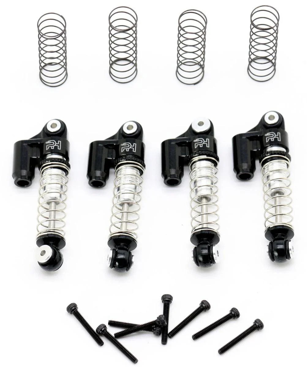 Powerhobby Aluminum Threaded Shocks Axial SCX24 (4) Front / Rear * Iron