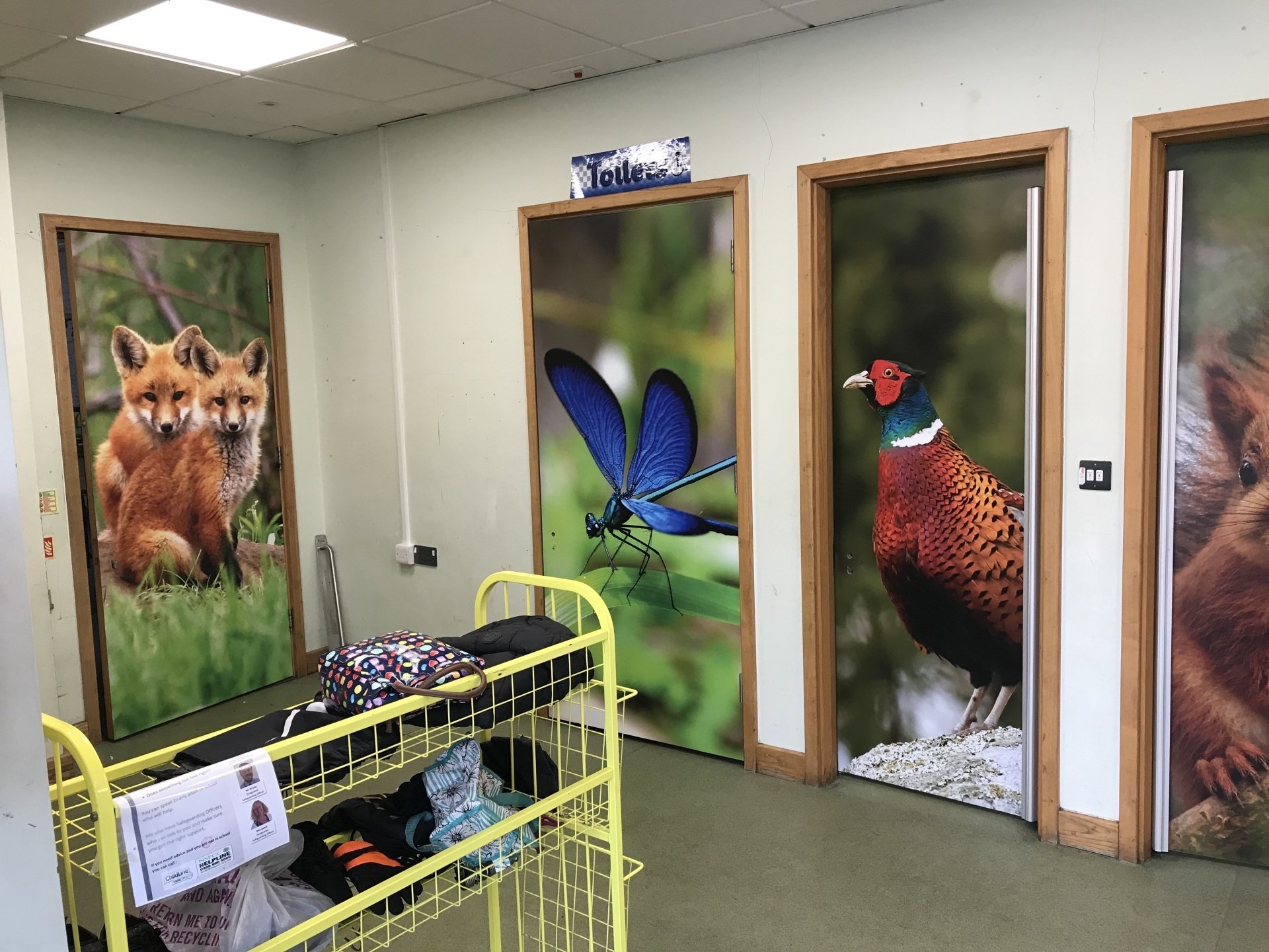 School door cupboard vinyl wrap graphics for your classroom or office