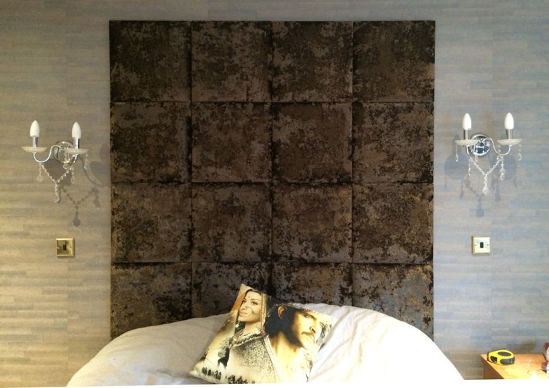 Upholstered wall tiles The Leicester Headboard Co