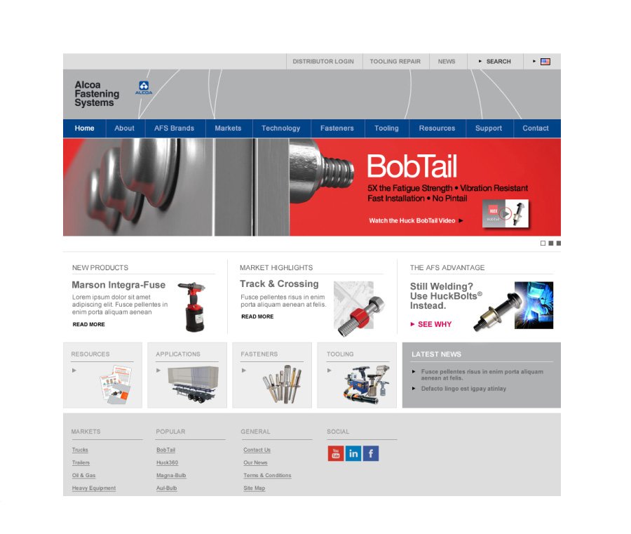 Alcoa Fastening Systems UI design Royce Butler
