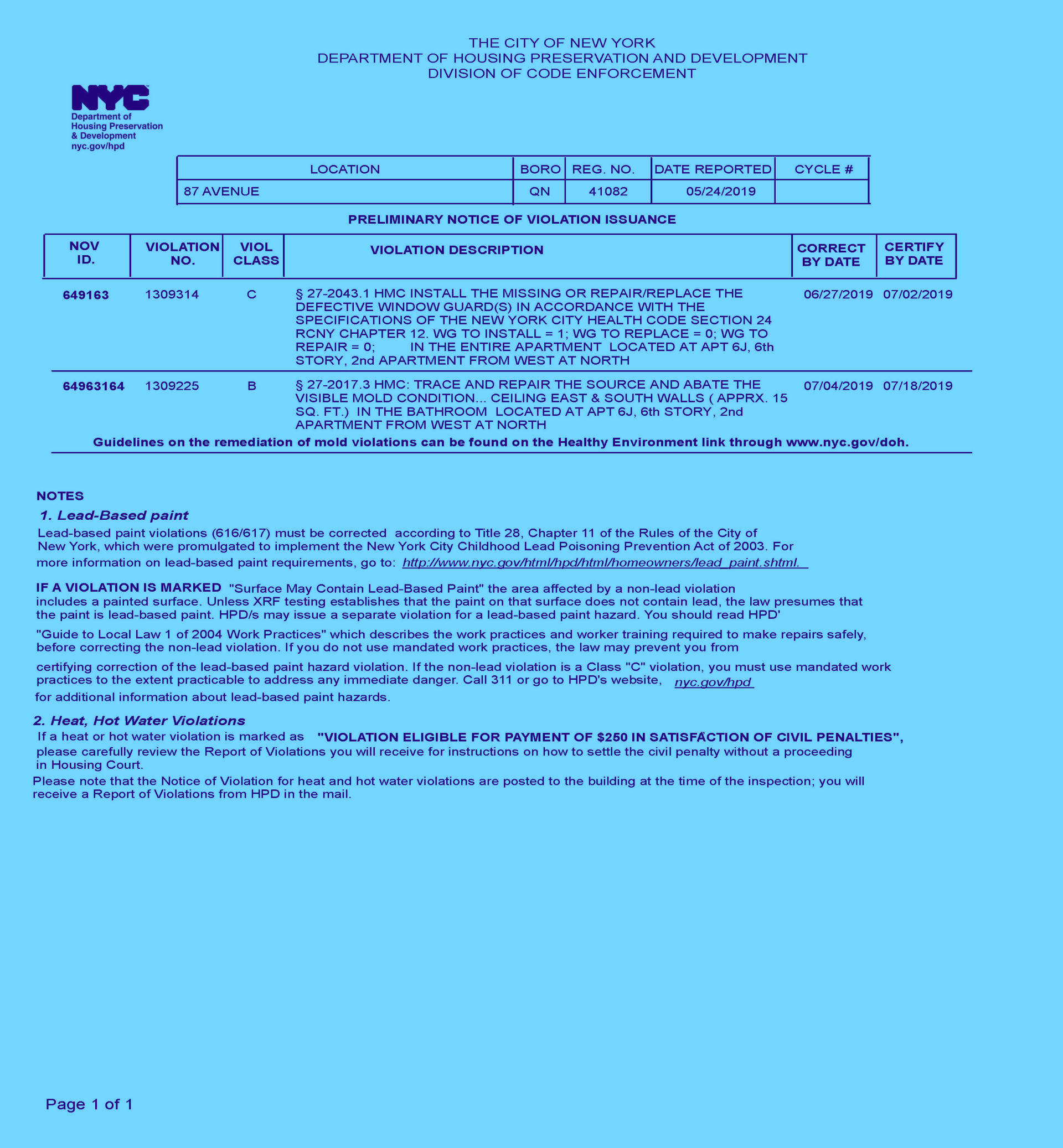 Can I Self Certify Mold Violations?