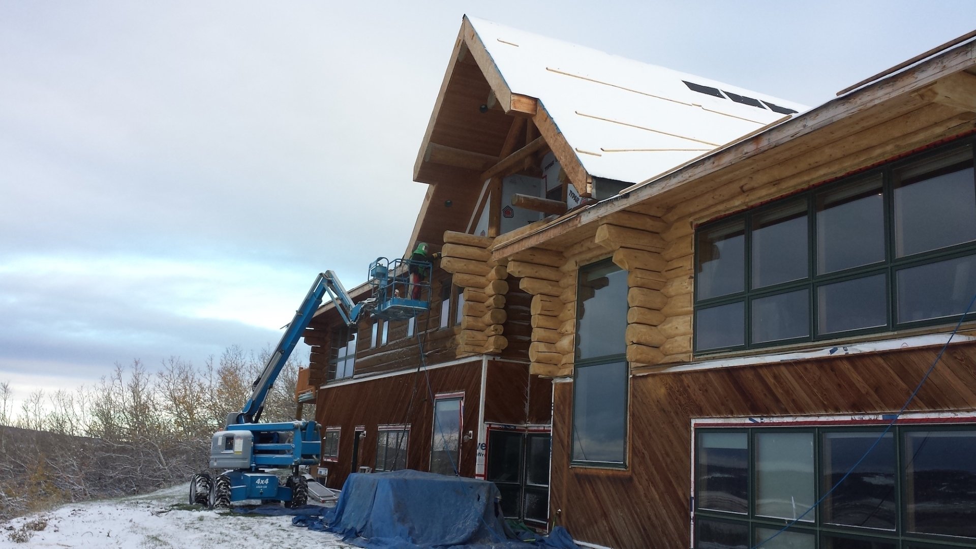 Log Home Blasting Restoration Edmonton