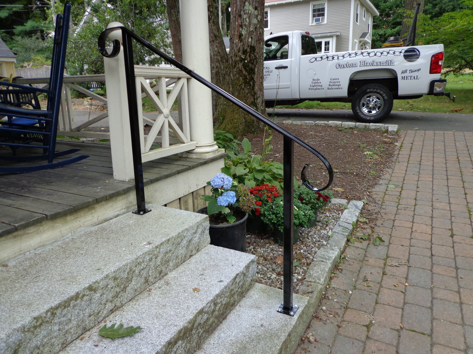 Granite Stair Railings Portland, ME Cable Rail