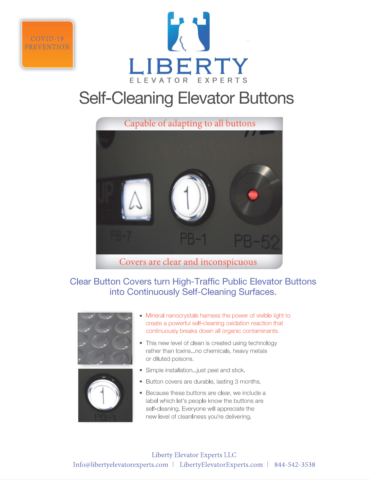 Self Cleaning Elevator Buttons