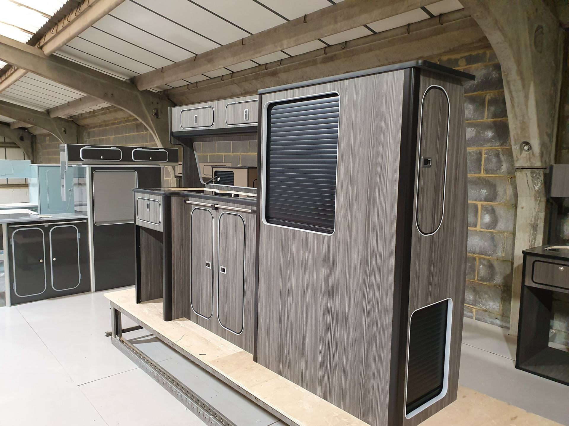 Campervan kitchen units designed by Northern Rose