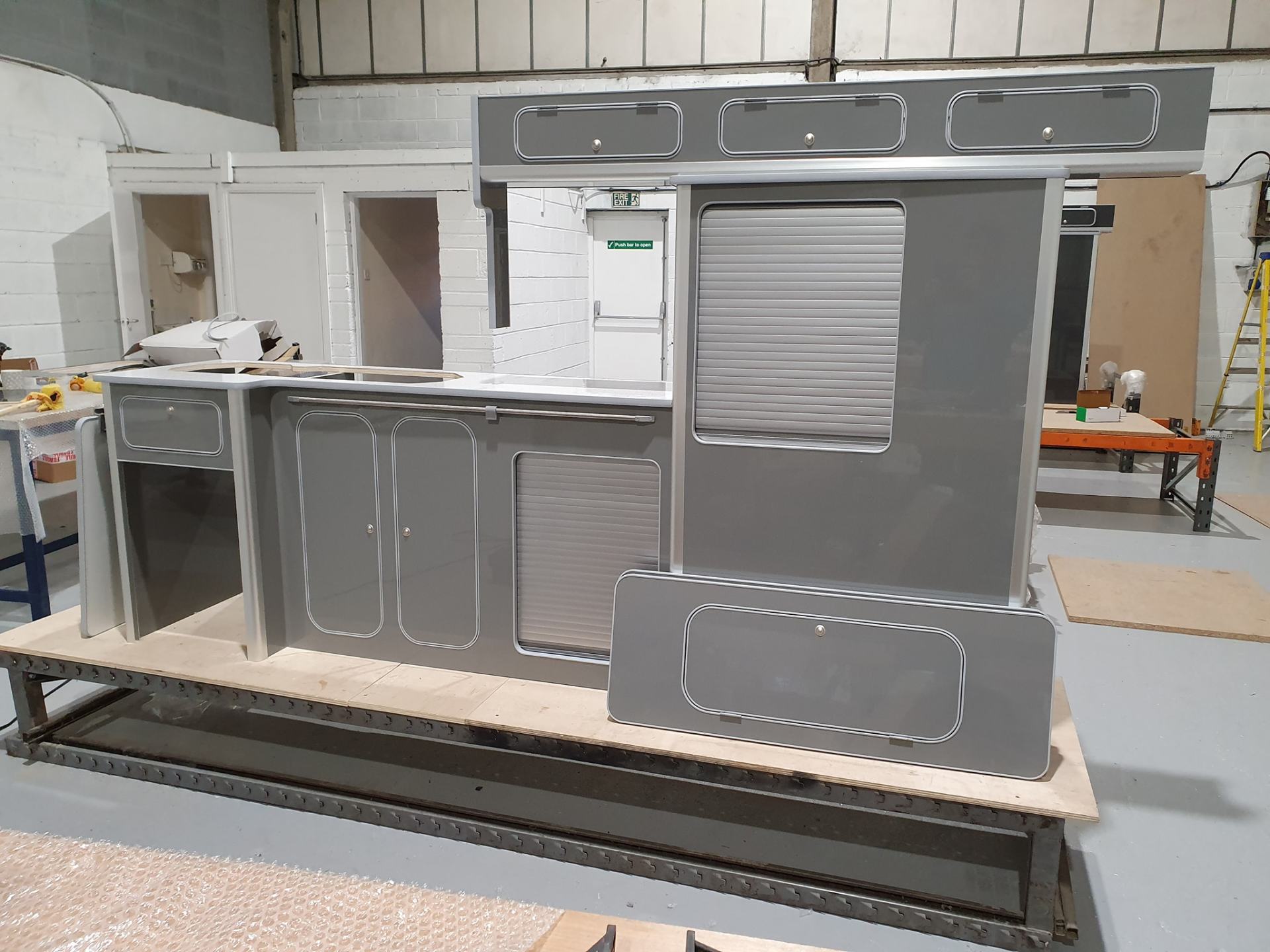 Campervan kitchen units designed by Northern Rose