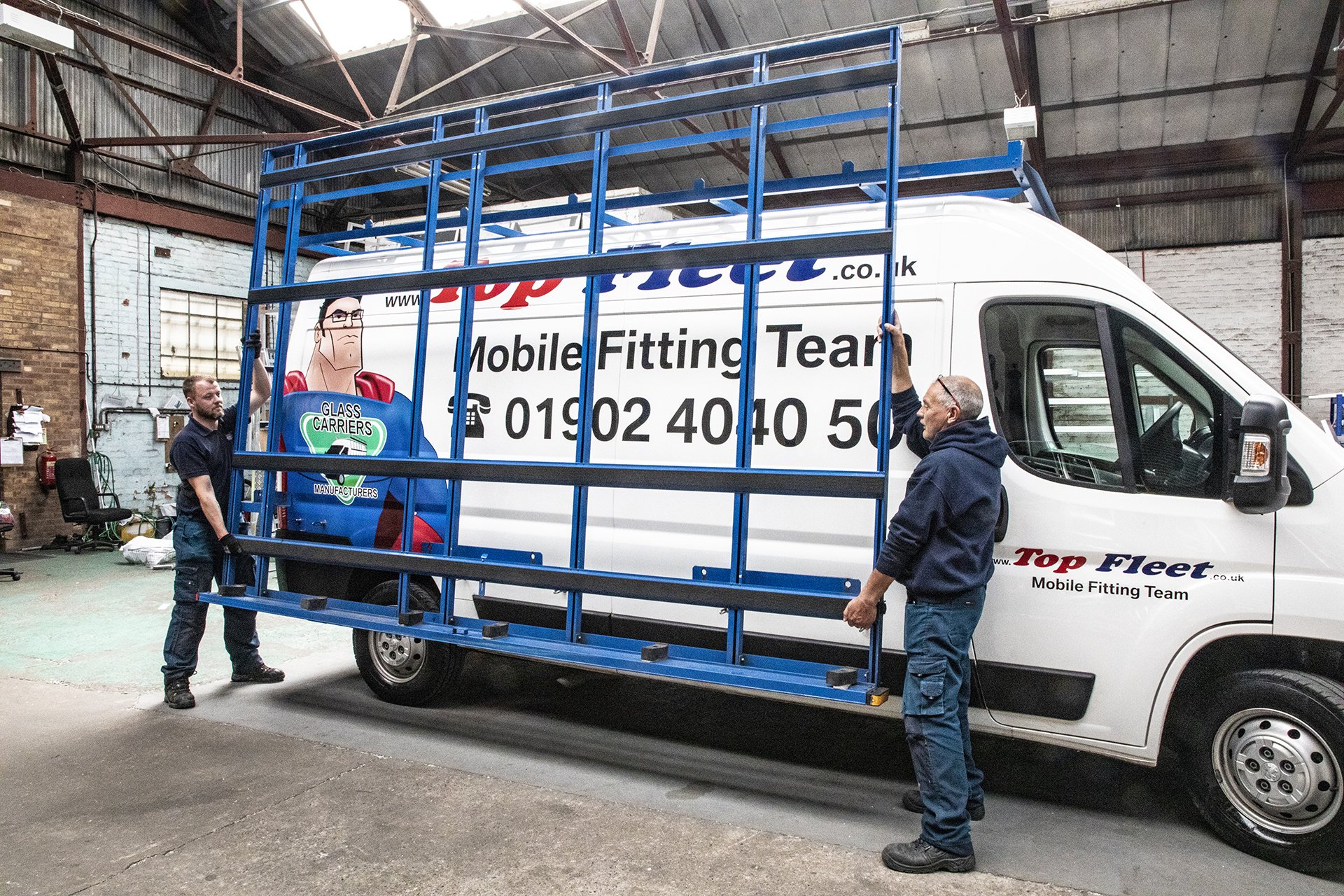 External Van Racking Top Fleet The Ultimate Glass Racks