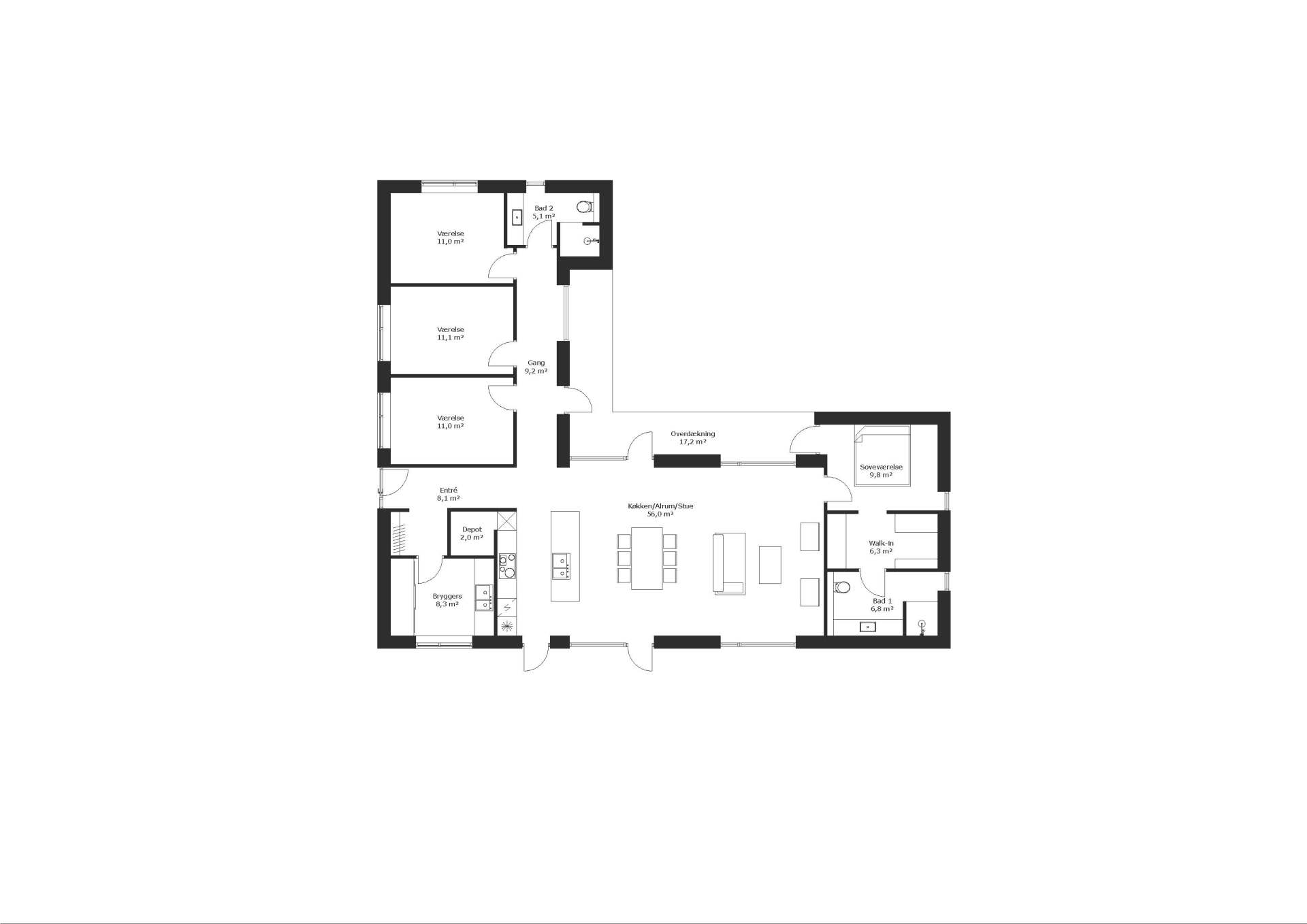 Plantegning hus med mål │ Lad dig inspirere af vores plantegninger