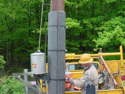 Repair Wood Utility Poles with FRS Fiberglass Repair System