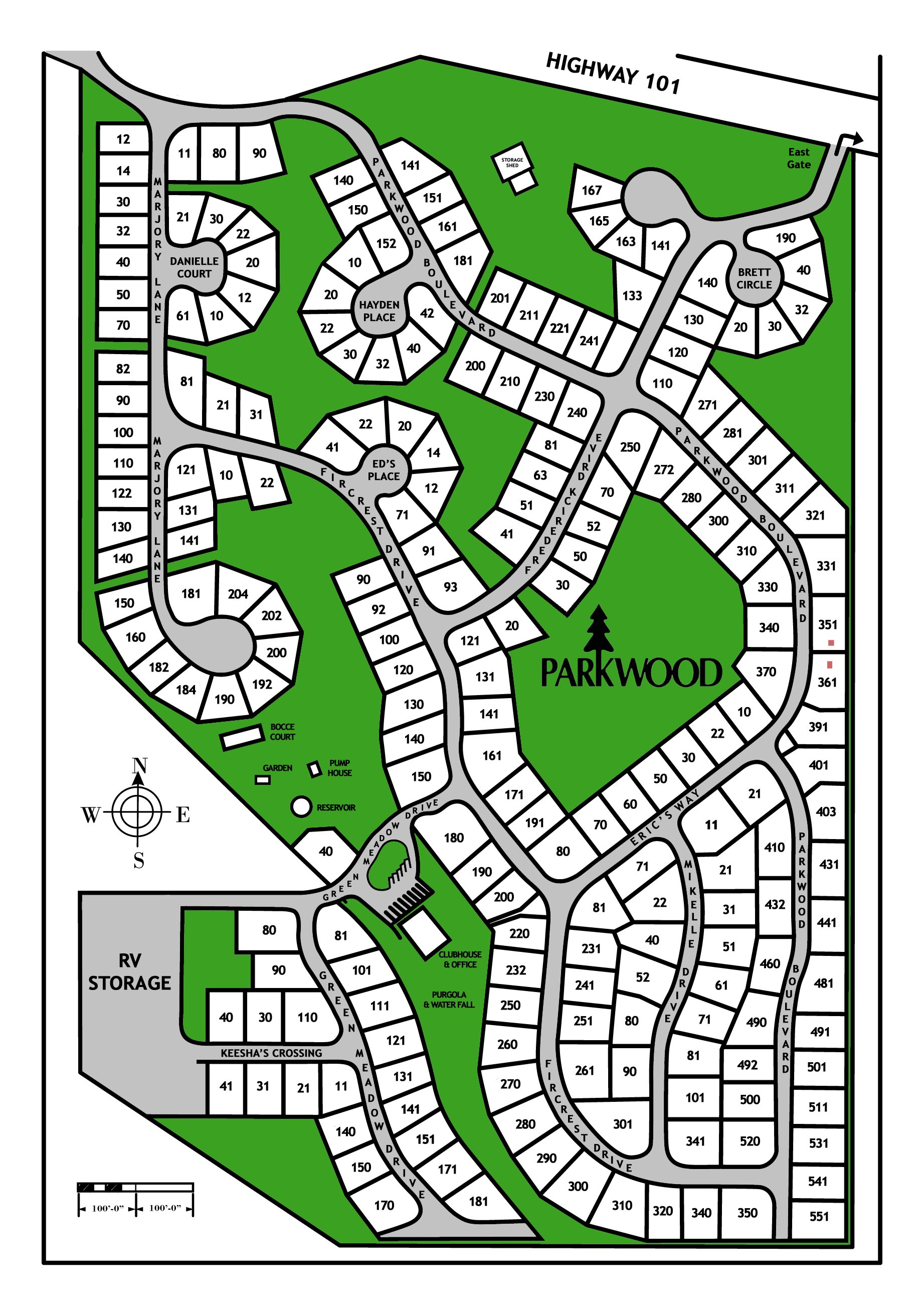 Map of Parkwood Community