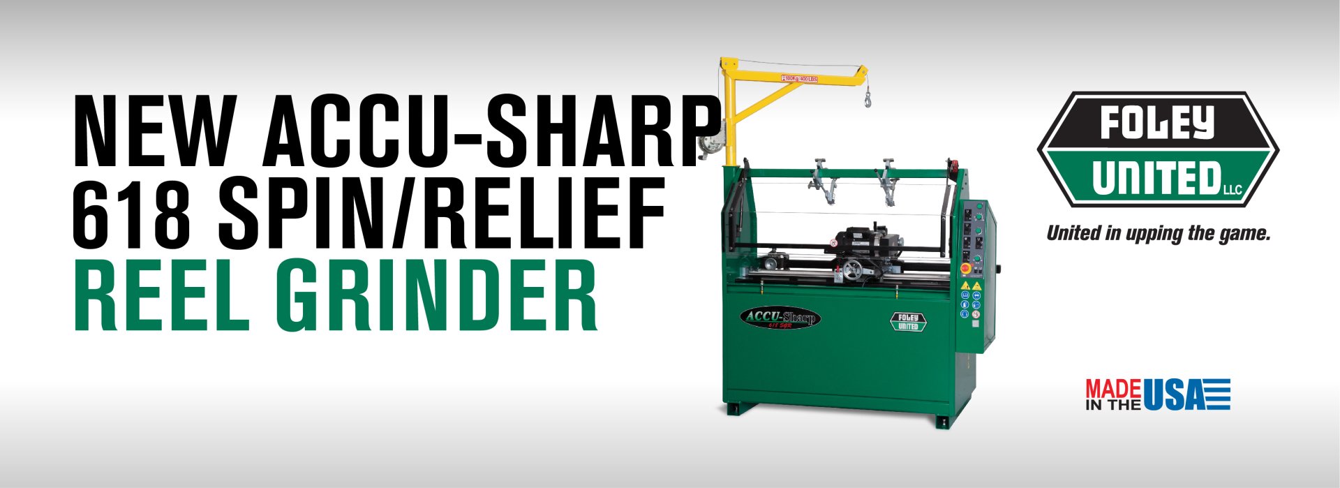 NEW ACCUSHARP 618 SPIN/RELIEF REEL GRINDERECONOMICAL FULL FEATURED