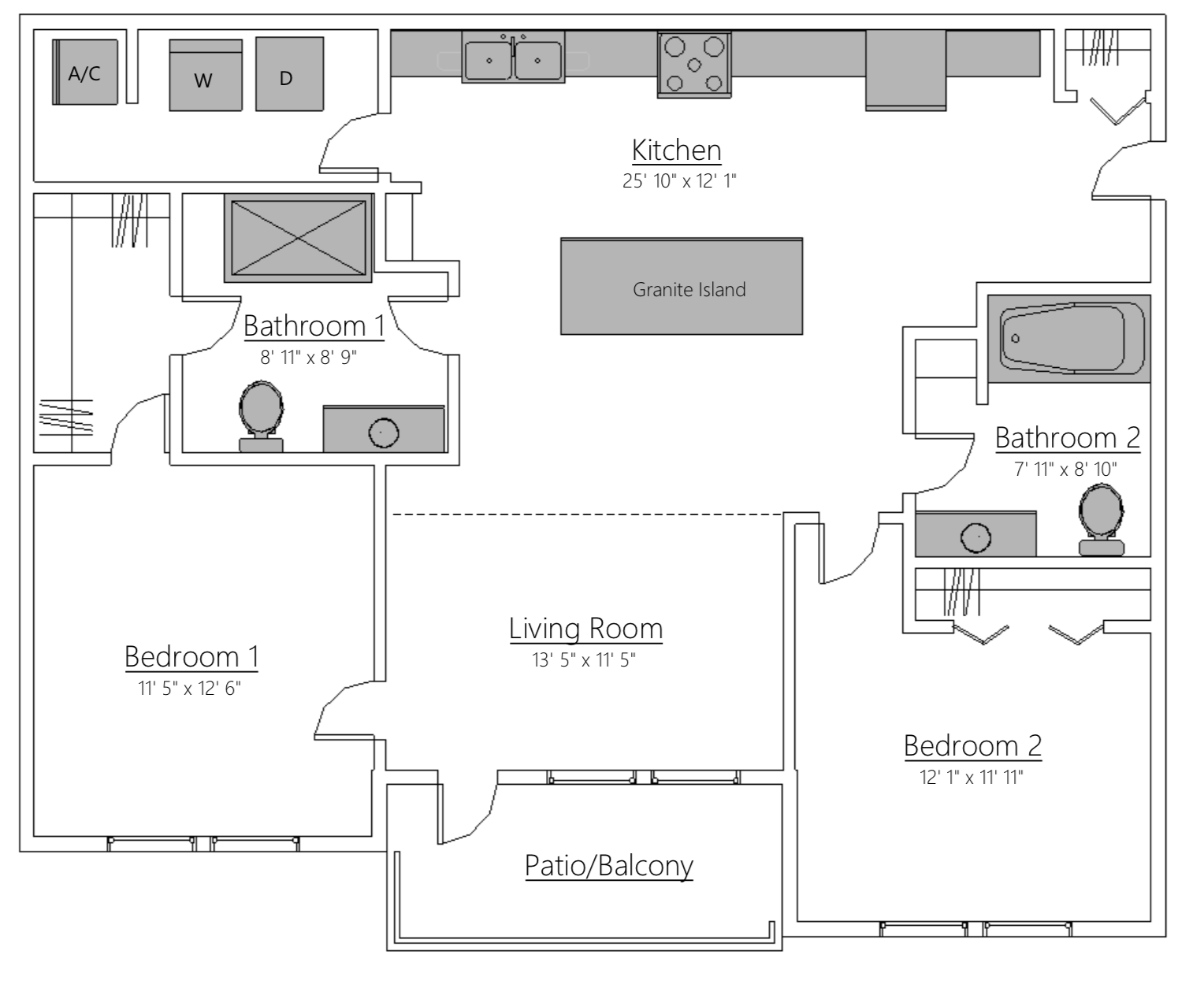 Inglis Floor Plan Apartments on Edgehill