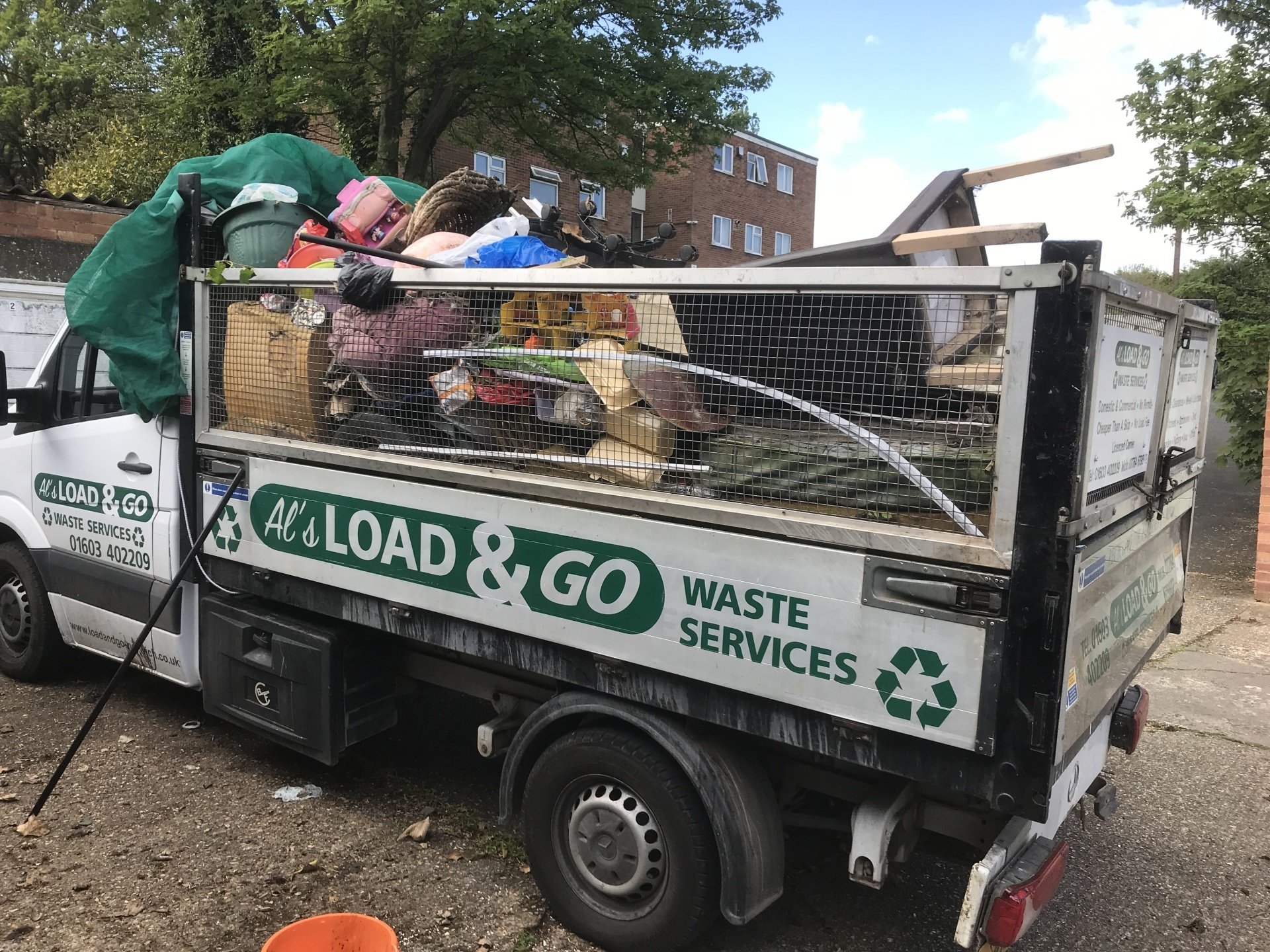 Construction waste removal in Norwich by Al's Load & Go