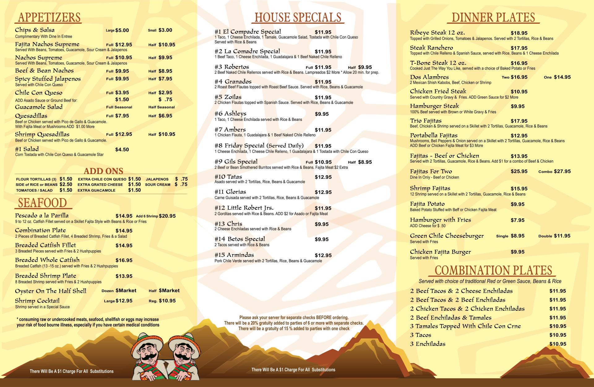 Mexican Food Odessa & Midland, TX Dos Compadres Mexican Restaurant