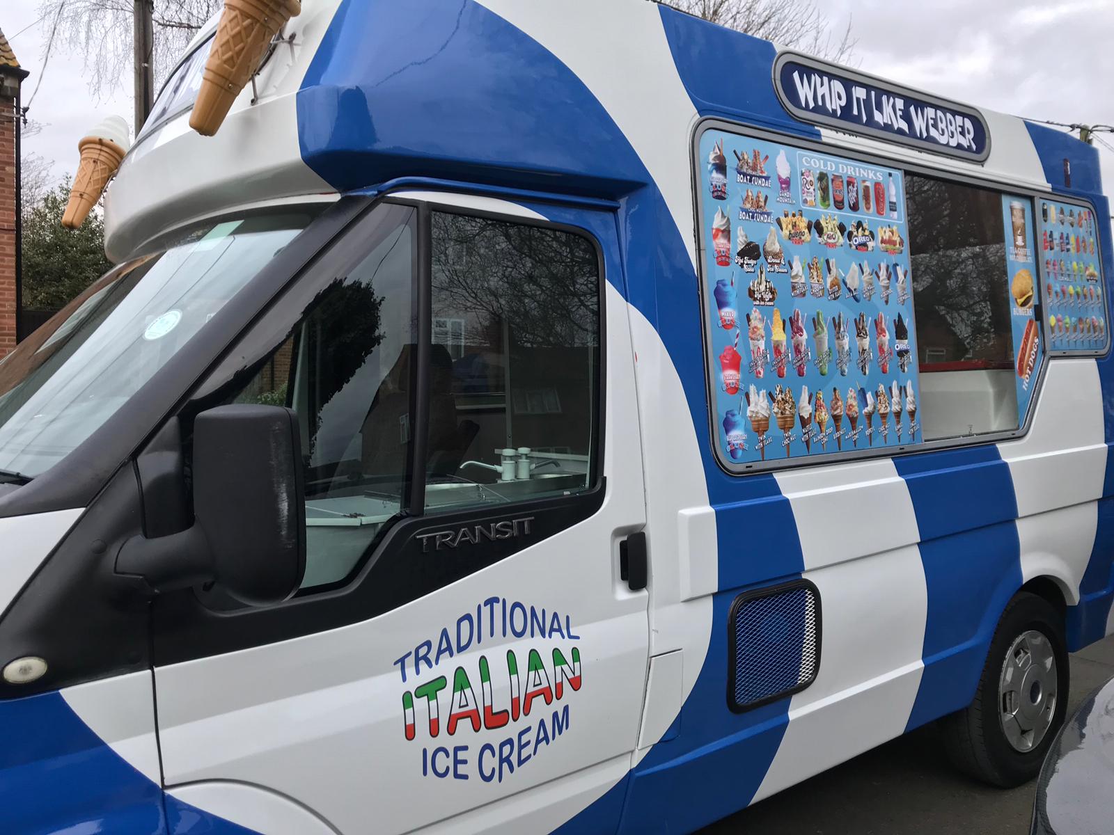 Ice Cream Van Hire Colchester and hot waffle delivery in colchester