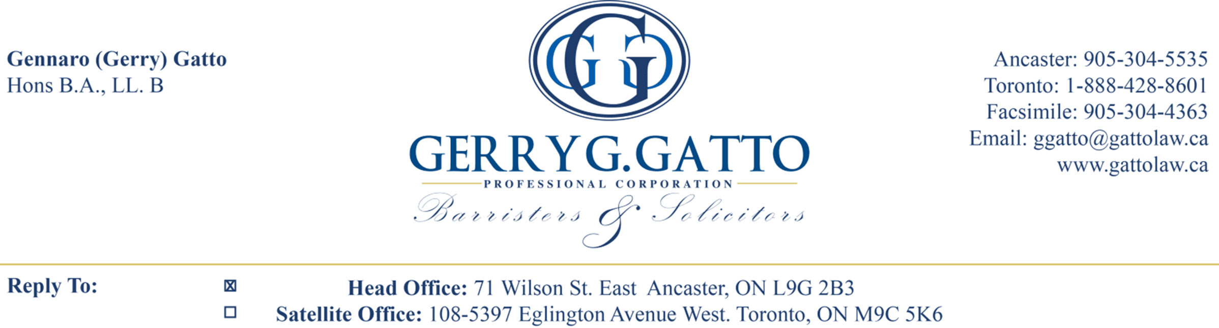 Gerry G. Gatto Real Estate Lawyer Hamilton