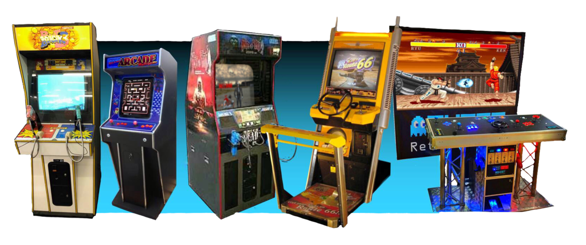 Retro Arcade Games Hire for any event! The home of the BIG SCREEN Arcade!