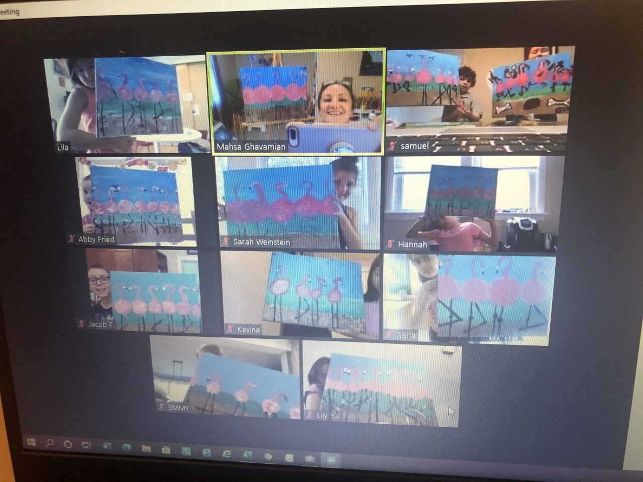 Zoom Virtual Paint Parties, Online Paint and Sip