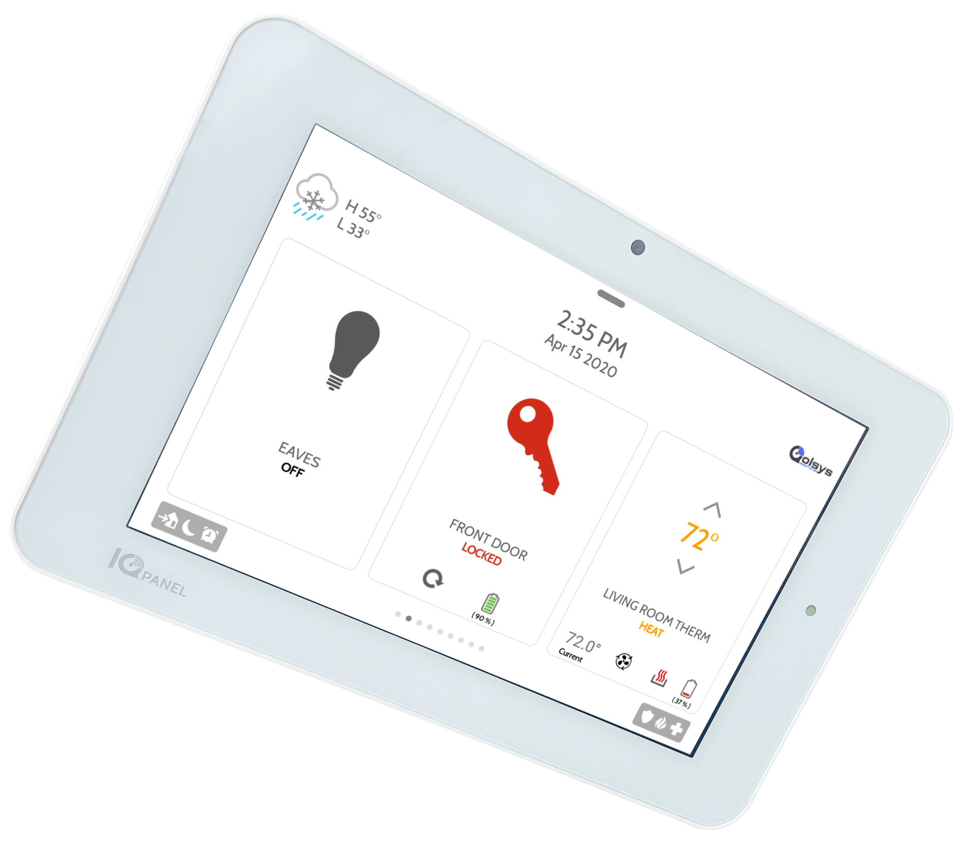 Wireless Alarm System Qolsys IQ Panel 2 Alarm System Packages