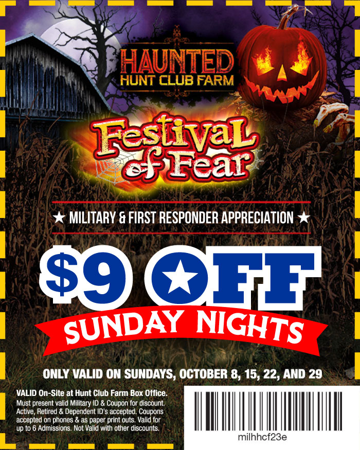 DISCOUNTS Haunted Hunt Club Farm